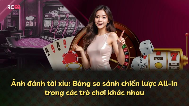 Ảnh đánh tài xỉu: Bảng so sánh chiến lược All-in trong các trò chơi khác nhau